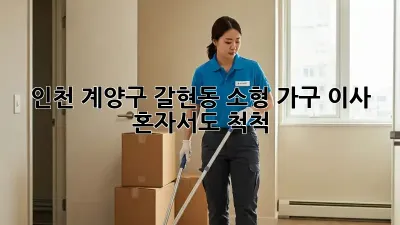 인천 계양구 갈현동 소형 가구 이사, 혼자서도 척척!