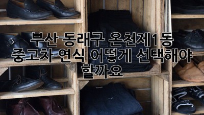 부산 동래구 온천제1동 중고차 연식, 어떻게 선택해야 할까요?